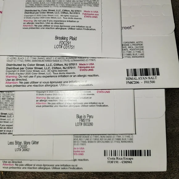 10packs BUNDLE ColorStreet NAIL SETS - Picture 4 of 5